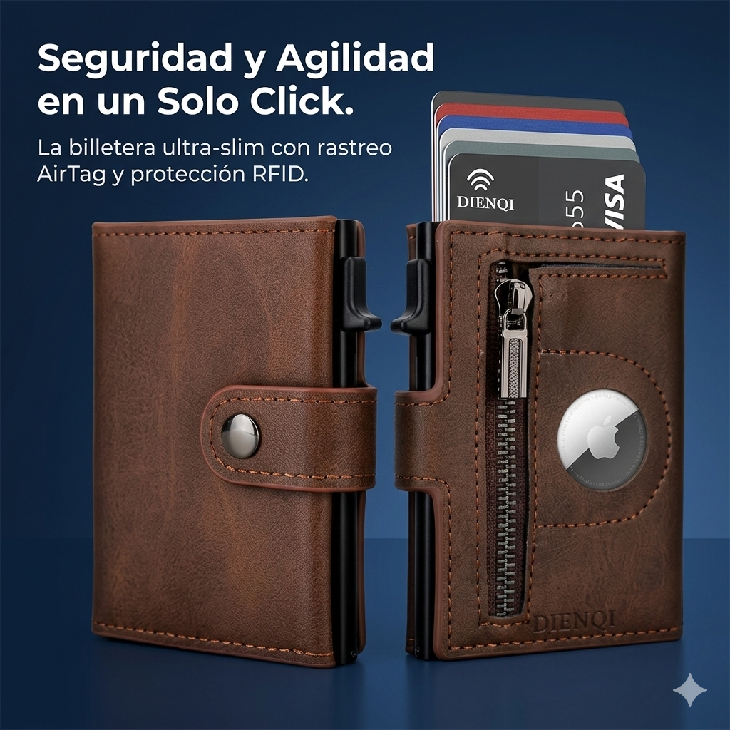 SafeNest™ Billetera Slim con AirTag [Acceso Rápido y Seguridad en tu Bolsillo]