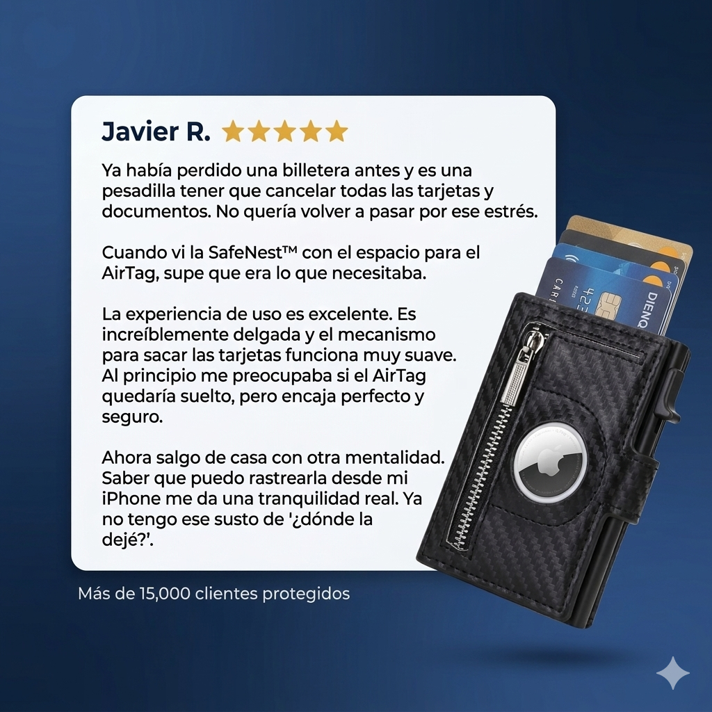 SafeNest™ Cartera Slim con AirTag [Acceso Rápido y Seguridad en tu Bolsillo]